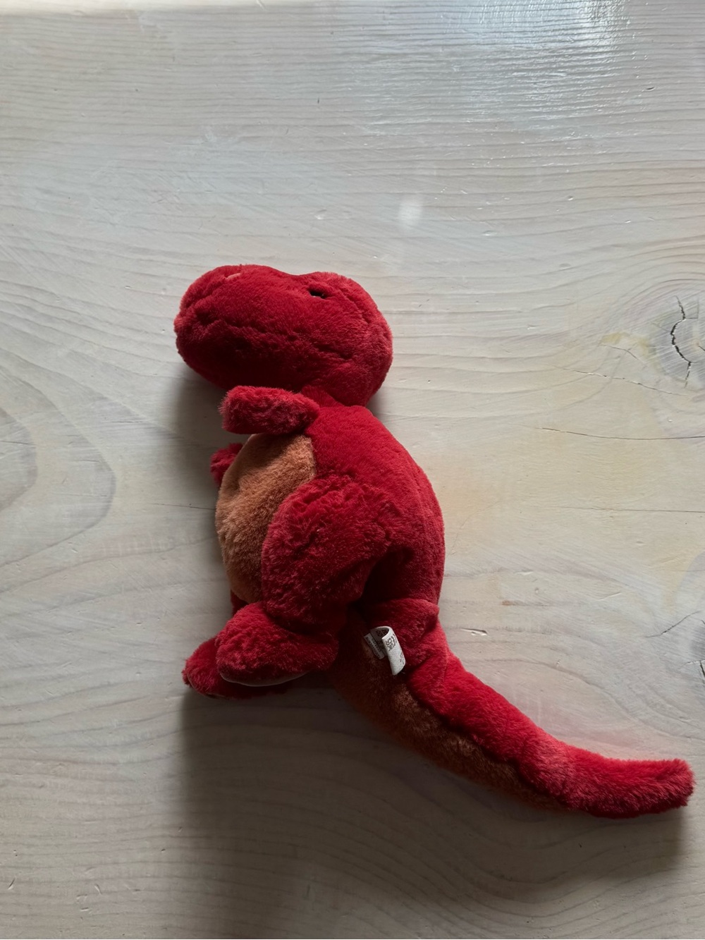 Red Plush Dinosaur Stuffed Animal - Soft & Floppy